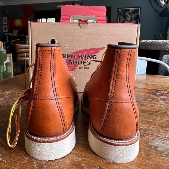 Classic Moc Toe 6” Red Wing Boots MENS size 7 WOMENS size 8.5 - Picture 4 of 6